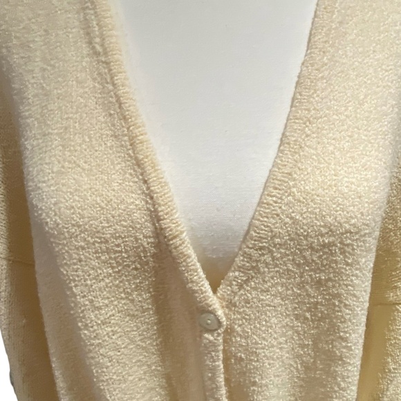 Peyton Primrose Anthropologie Ivory Tie Up Front Oversized Sweater. Size L/XL - Picture 2 of 16